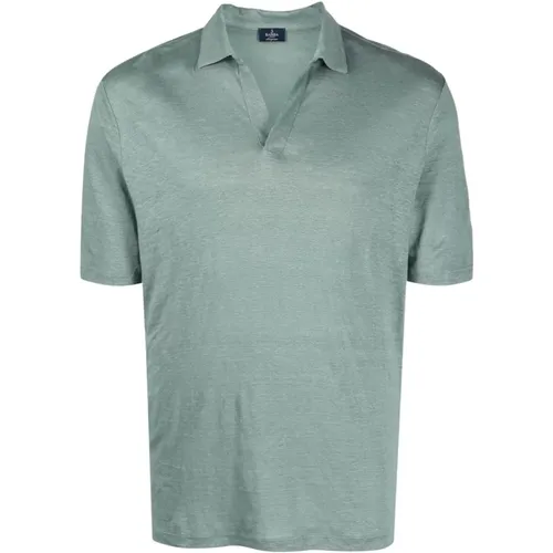 Linen polo shirt , male, Sizes: XL - Barba - Modalova
