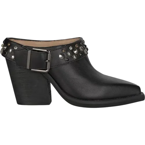 Studded Heeled Clogs , female, Sizes: 3 UK, 5 UK, 8 UK - Alma en Pena - Modalova