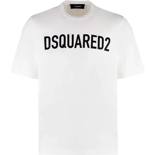 Baumwoll Logo T-Shirt , Herren, Größe: M - Dsquared2 - Modalova