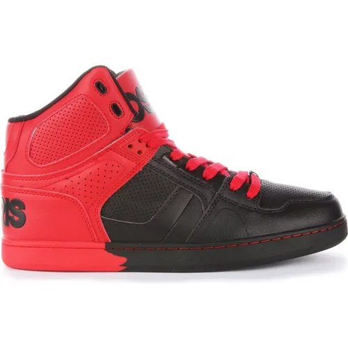 Midtop Skate Trainers Red Men , male, Sizes: 8 1/2 UK, 6 1/2 UK - Osiris - Modalova