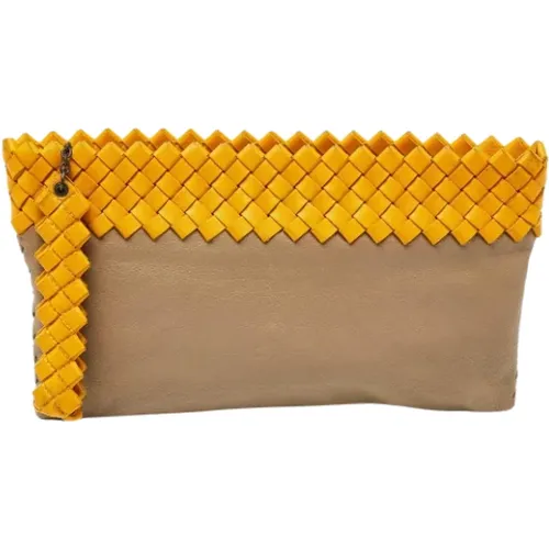 Pre-owned Leather clutches , female, Sizes: ONE SIZE - Bottega Veneta Vintage - Modalova