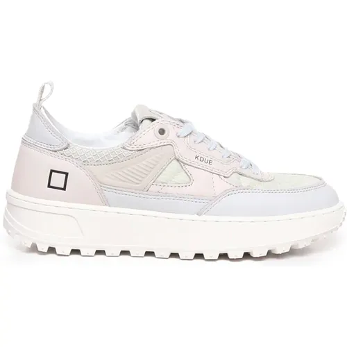 White Sneakers Round Toe Lace Closure , female, Sizes: 4 UK, 5 UK, 6 UK - D.a.t.e. - Modalova