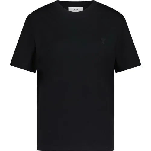 Logo Embroidered T-Shirt , male, Sizes: 2XS - Ami Paris - Modalova