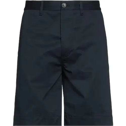 Marineblaue Chino Bermuda Shorts , Herren, Größe: W34 - Nine In The Morning - Modalova