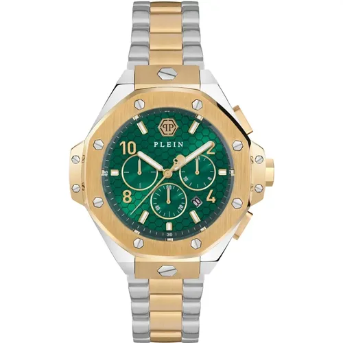 Royal Chrono Watch Green Dial , male, Sizes: ONE SIZE - Philipp Plein - Modalova