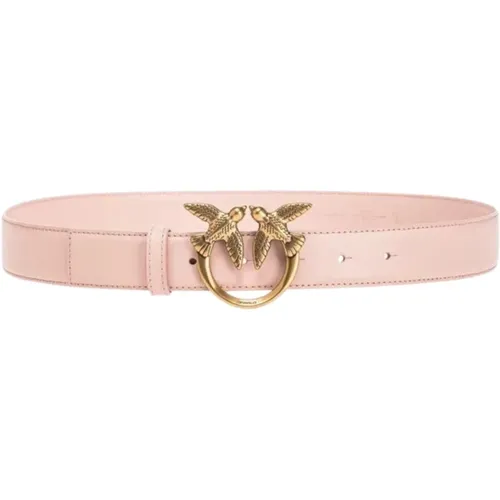 Love Birds Leather Belt , female, Sizes: S, XS - pinko - Modalova