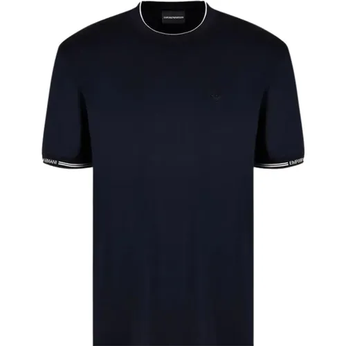 T-Shirt - Classic Style , male, Sizes: M, S - Emporio Armani - Modalova