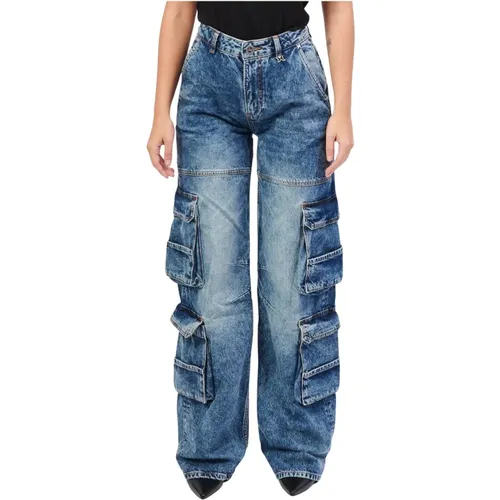 Blaue Wide Leg Jeans , Damen, Größe: W27 - John Richmond - Modalova