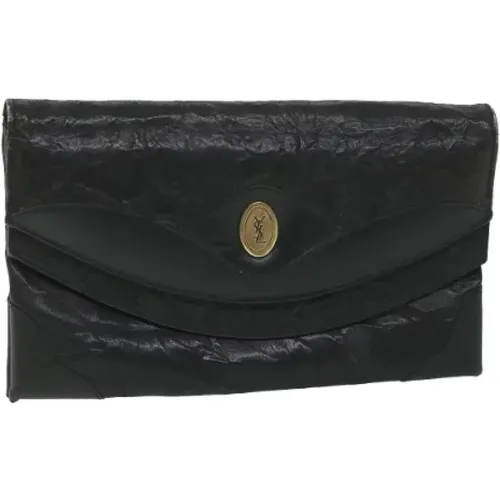 Pre-owned Leather clutches , female, Sizes: ONE SIZE - Yves Saint Laurent Vintage - Modalova