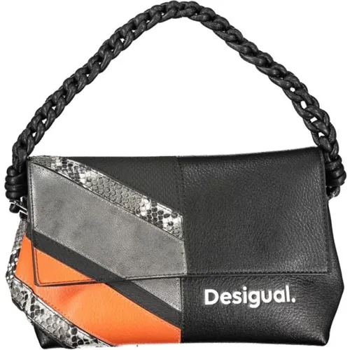 Black Polyethylene Handbag with Shoulder Strap , female, Sizes: ONE SIZE - Desigual - Modalova