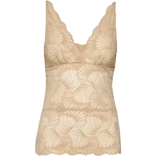 Feminine Lace Top with Adjustable Straps , female, Sizes: XL, L - Saint Tropez - Modalova