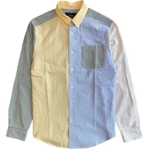 Atlantico Patchwork Cotton Shirt , male, Sizes: XL, L - Portuguese Flannel - Modalova