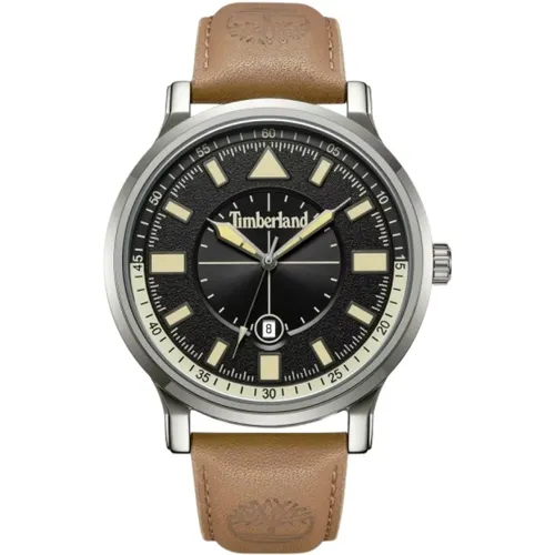 Edelstahl Quarz Herrenuhr Grau - Timberland - Modalova