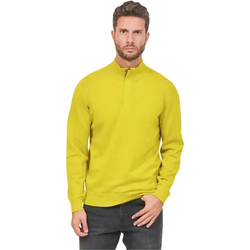 Sweater with Hidden Zipper , male, Sizes: XL - Hugo Boss - Modalova