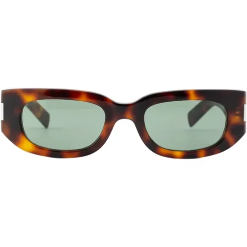 Quadratische Acetat-Sonnenbrille Grüne Gläser , unisex, Größe: 51 MM - Saint Laurent - Modalova