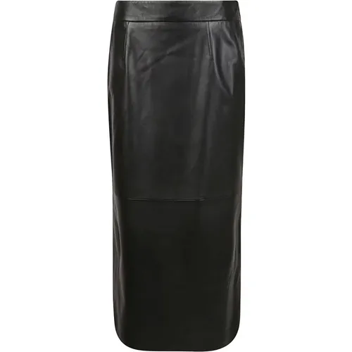 Leather Pencil Skirt , female, Sizes: L, S - Arma - Modalova