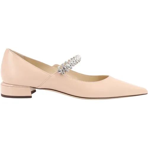 Pink Crystal Strap Leather Pumps , female, Sizes: 6 UK, 5 1/2 UK, 4 1/2 UK, 3 1/2 UK, 3 UK, 7 UK, 4 UK, 5 UK - Jimmy Choo - Modalova