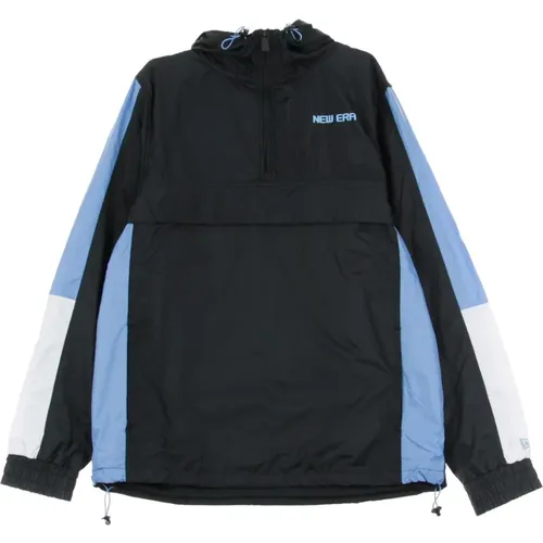 Moderne Windbreaker Jacke Marineblau/Weiß/Himmelblau , Herren, Größe: S - new era - Modalova