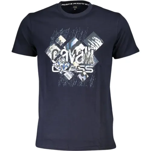 Cotton Printed Logo T-Shirt , male, Sizes: XL, 2XL - Cavalli Class - Modalova