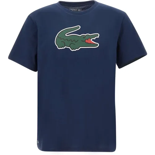 Men's Cotton T-shirt Logo Print , male, Sizes: M, XL, S - Lacoste - Modalova