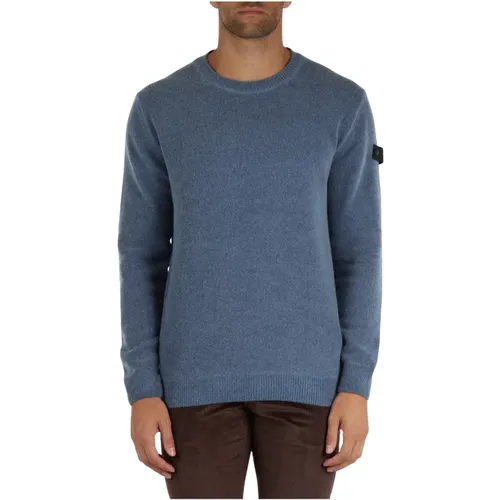 Wollmischung Rundhalsausschnitt Pullover , Herren, Größe: L - Peuterey - Modalova