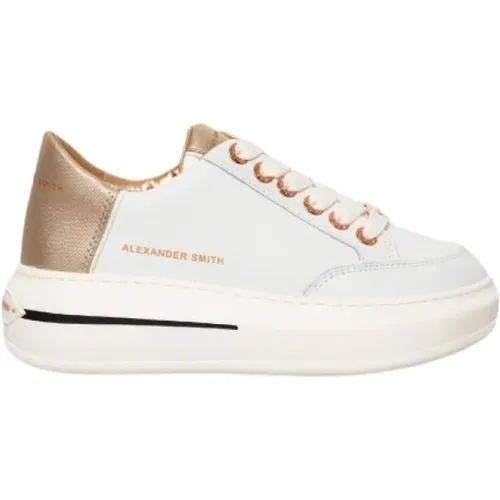 Lancaster Sneakers Weiß Kupfer Leder , Damen, Größe: 37 EU - Alexander Smith - Modalova