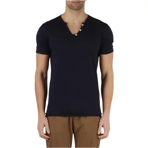 Grey Cotton T-shirt with Logo Print , male, Sizes: 2XL - Daniele Alessandrini - Modalova
