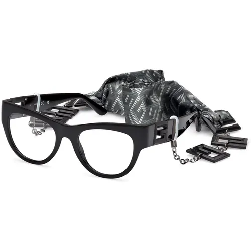 Bold Cat-Eye Sunglasses with Chain , female, Sizes: 50 MM - Guess - Modalova