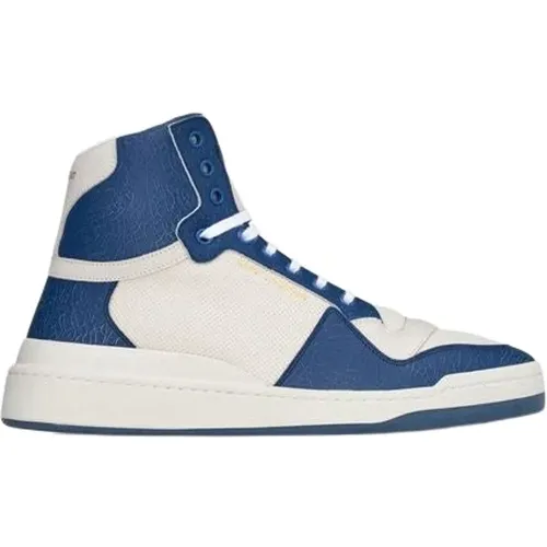 Hochwertige Leder Mid-Top Sneakers , Herren, Größe: 45 EU - Saint Laurent - Modalova