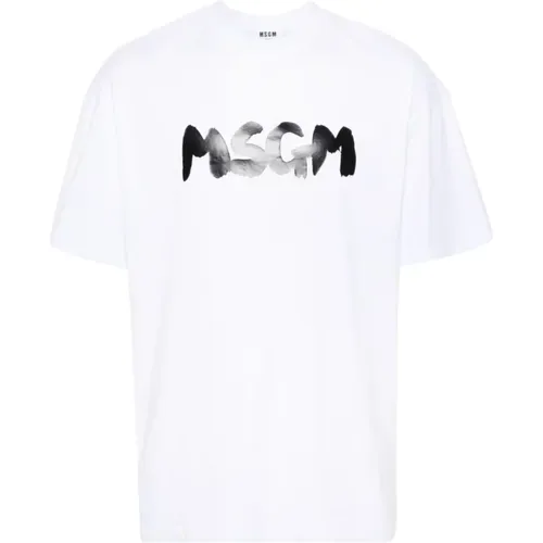 T-Shirts , Herren, Größe: L - Msgm - Modalova