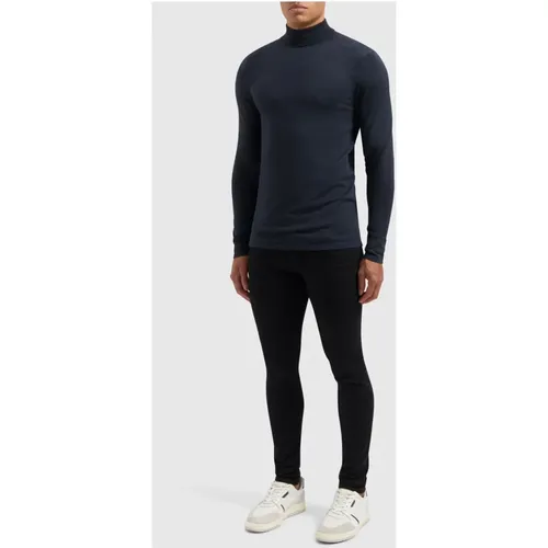 Essenzieller Rollkragenpullover Dunkelblau Herren , Herren, Größe: XL - Pure Path - Modalova