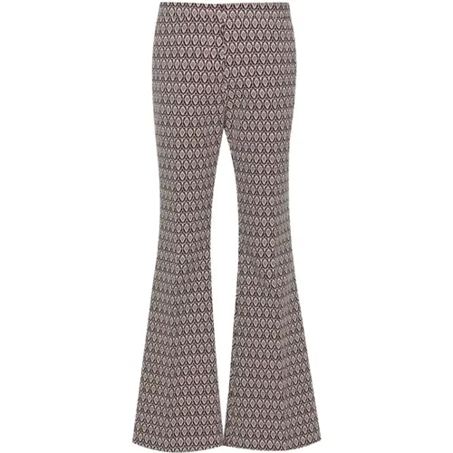 Gemusterte Jacquard High-Waist Schlaghose , Damen, Größe: M - ETRO - Modalova