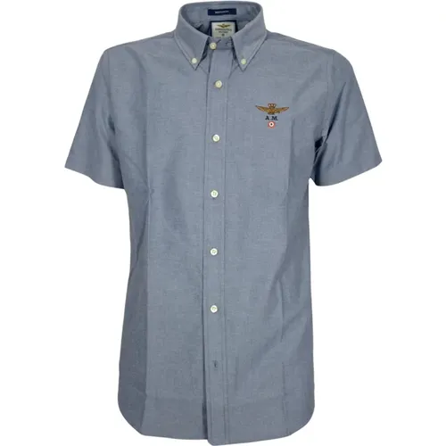 Short Sleeve Oxford Shirt , male, Sizes: 2XL, L, M - aeronautica militare - Modalova