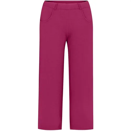 Loose Crop Trousers Ruby , female, Sizes: L, 2XL, M, XL - LauRie - Modalova