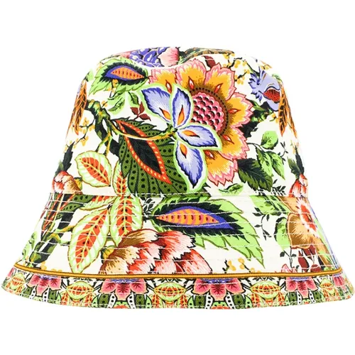 Multicoloured Bouquet Print Bucket Hat , female, Sizes: M - ETRO - Modalova