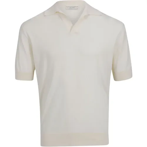 V-neck Ribbed T-shirt , male, Sizes: M, XL, 2XL - Filippo De Laurentiis - Modalova