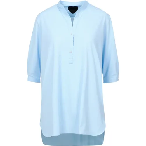 Klar Blauer Button-Up Pullover , Damen, Größe: L - RRD - Modalova