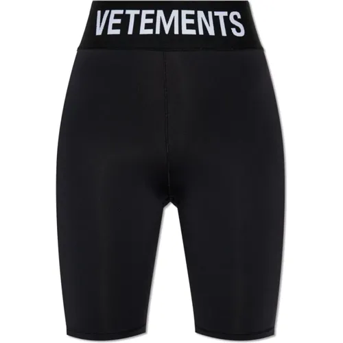 Logo-Shorts , Damen, Größe: S - Vetements - Modalova