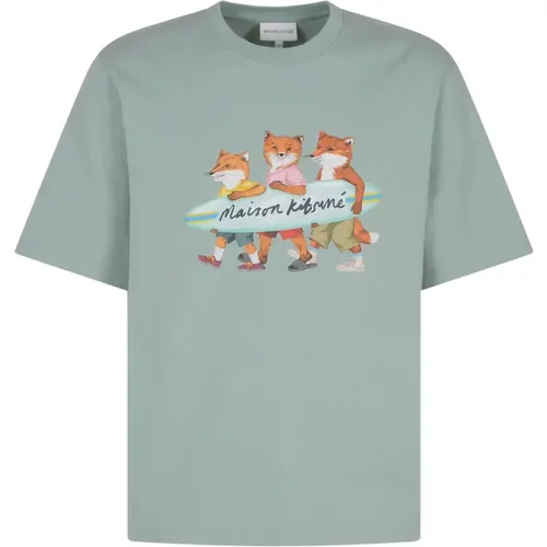 Surfing Foxes T-shirt - Maison Kitsuné - Modalova