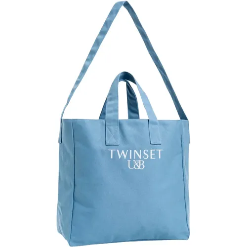 Canvas Shopper Bag , female, Sizes: ONE SIZE - Twinset - Modalova