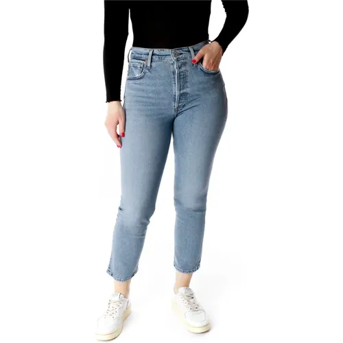 Charlotte Crop High Rise Straight Fit Jeans , Damen, Größe: W25 - Citizens of Humanity - Modalova