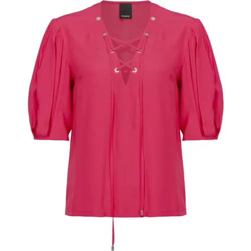 Bigno Blusa Crepe DE Chine , female, Sizes: 2XS, S, M - pinko - Modalova