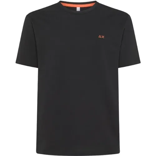 Casual Baumwoll T-Shirt , Herren, Größe: XL - Sun68 - Modalova