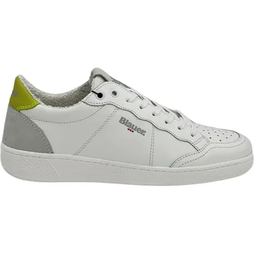 Murray Blanco Sneaker for Men , male, Sizes: 11 UK, 8 UK, 6 UK, 9 UK, 10 UK, 7 UK - Blauer - Modalova