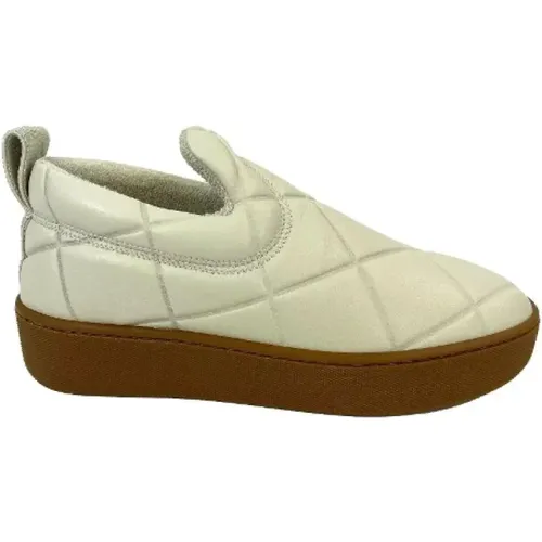 Pre-owned Leather sneakers , female, Sizes: 6 1/2 UK - Bottega Veneta Vintage - Modalova