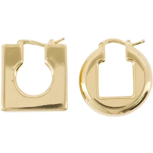 Gold Tone Brass Earrings , female, Sizes: ONE SIZE - Jacquemus - Modalova