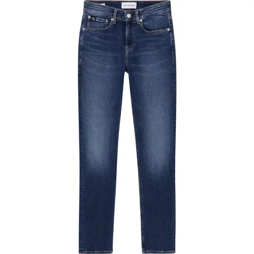 Slim Fit Blaue Jeans , Herren, Größe: W32 - Calvin Klein - Modalova