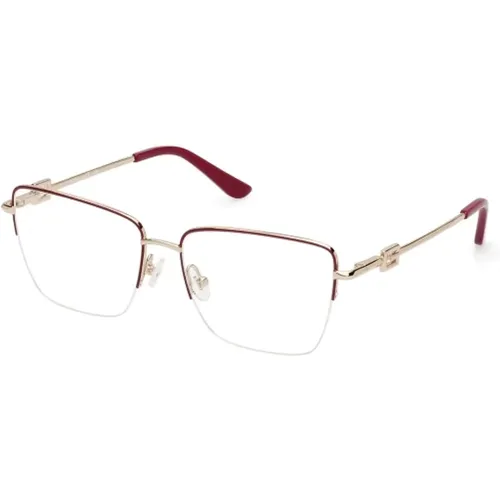 Metal Frame Eyeglasses , female, Sizes: 53 MM - Guess - Modalova