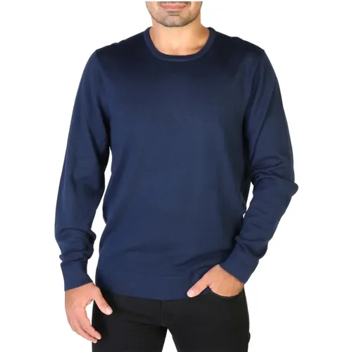 Wool Ribbed Hems Sweater , male, Sizes: M - Calvin Klein - Modalova
