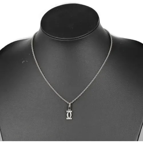 Pre-owned White Gold necklaces , female, Sizes: ONE SIZE - Cartier Vintage - Modalova